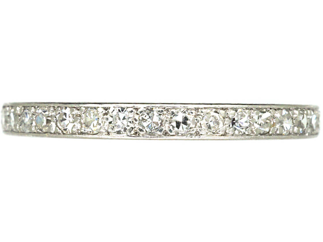 Art Deco Platinum & Diamond Eternity Ring (39N) | The Antique Jewellery ...
