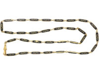 Victorian 18ct Gold & Black Enamel Chain