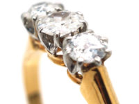 Edwardian 18ct Gold & Platinum Three Stone Diamond Ring