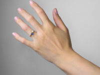 Edwardian 18ct Gold Sapphire & Diamond Twist Ring