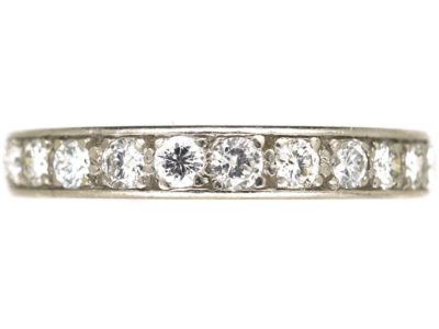 Art Deco 18ct White Gold & Diamond Eternity Ring