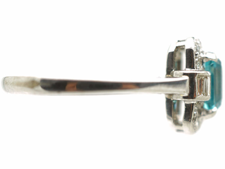 Platinum Art Deco Zircon & Diamond Ring by Birks of Canada