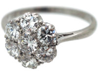 Platinum & Diamond Cluster Ring