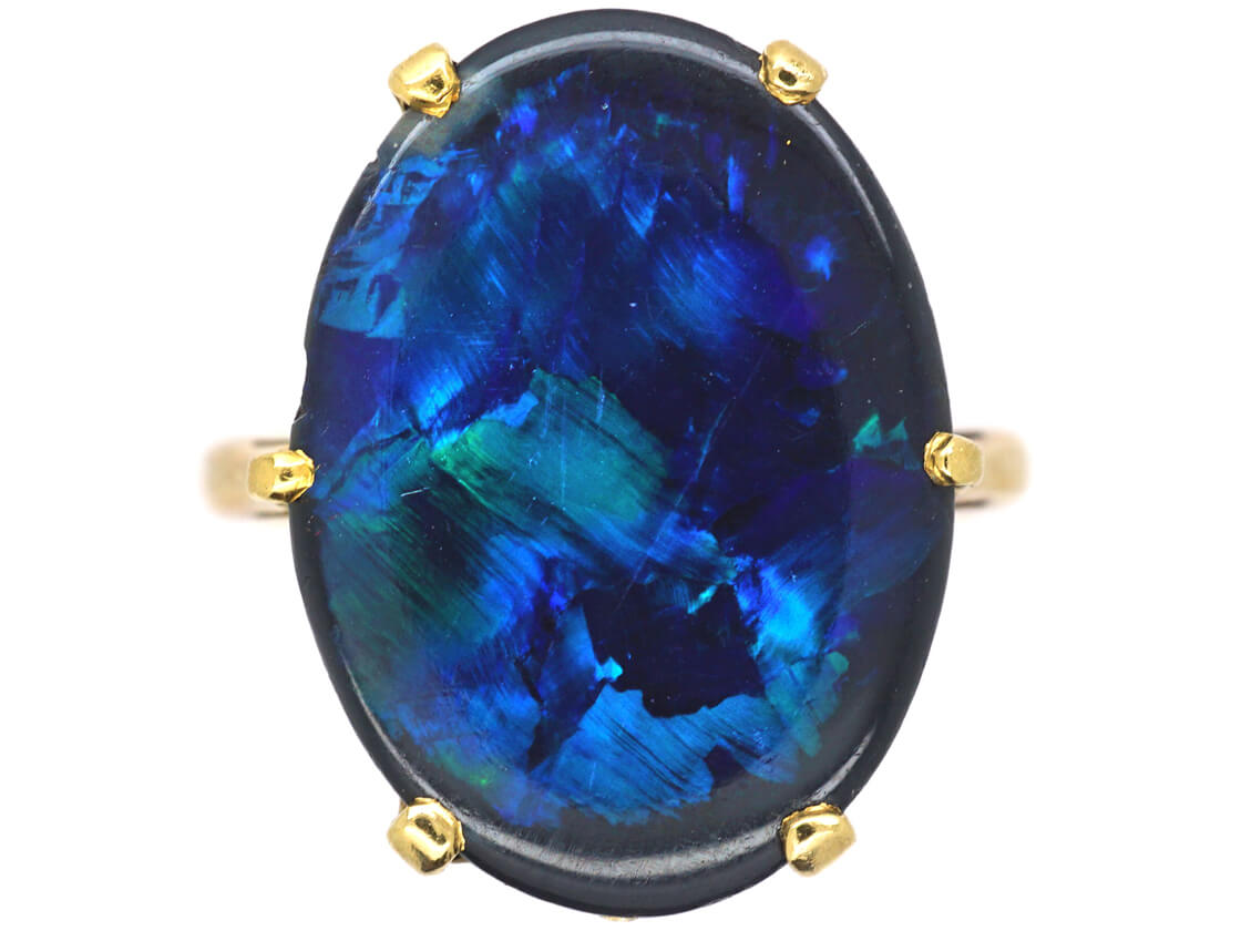 Vintage 1970s Opal 9ct Gold Cocktail Ring £295.00