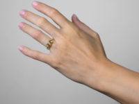 Edwardian 18ct Gold Natural Pearl & Diamond Ring