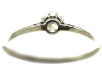 Edwardian Diamond Solitaire Ring with Diamond Set Shoulders