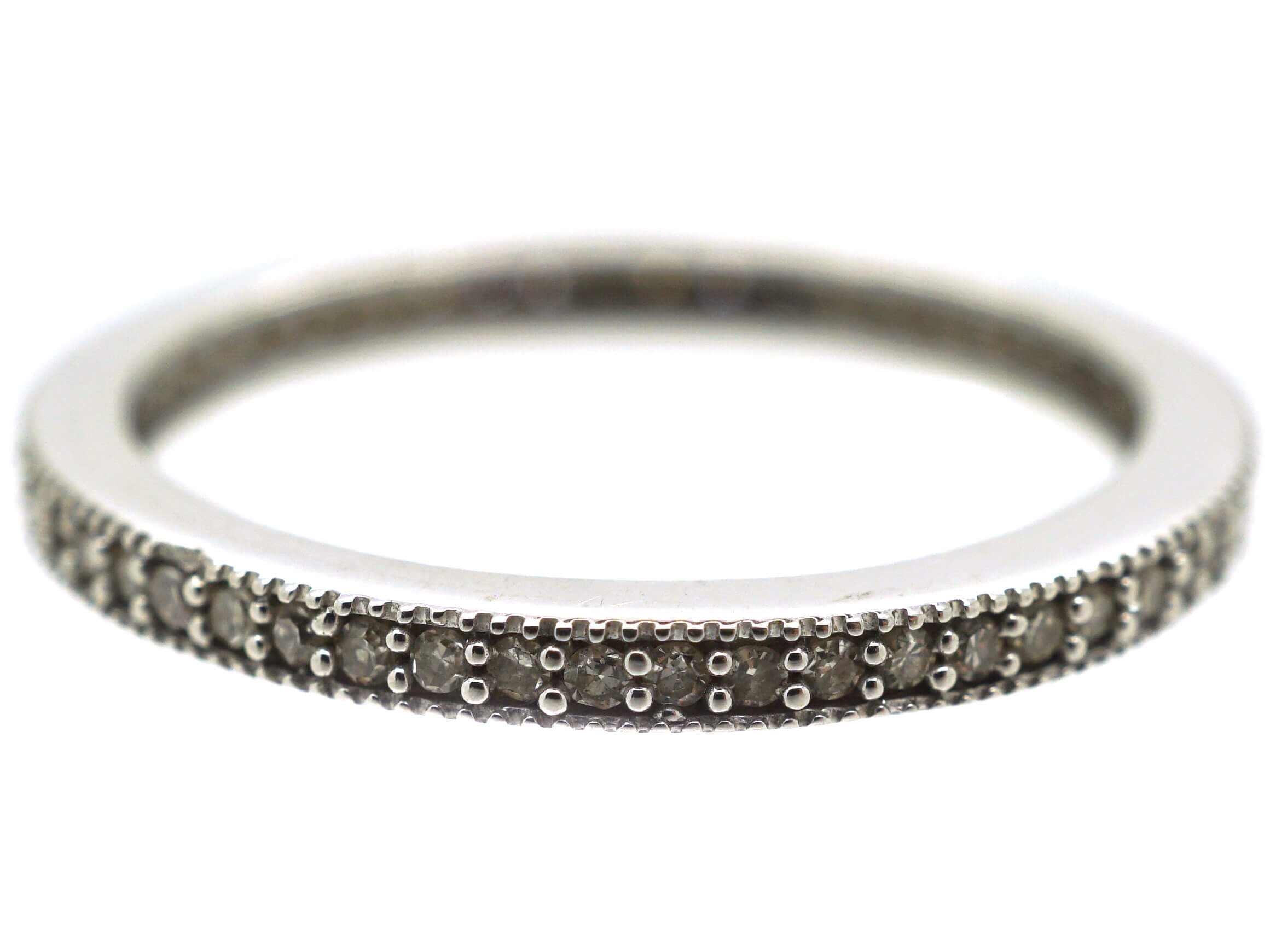 18ct White Gold & Diamond Narrow Eternity Ring (363N) | The Antique ...