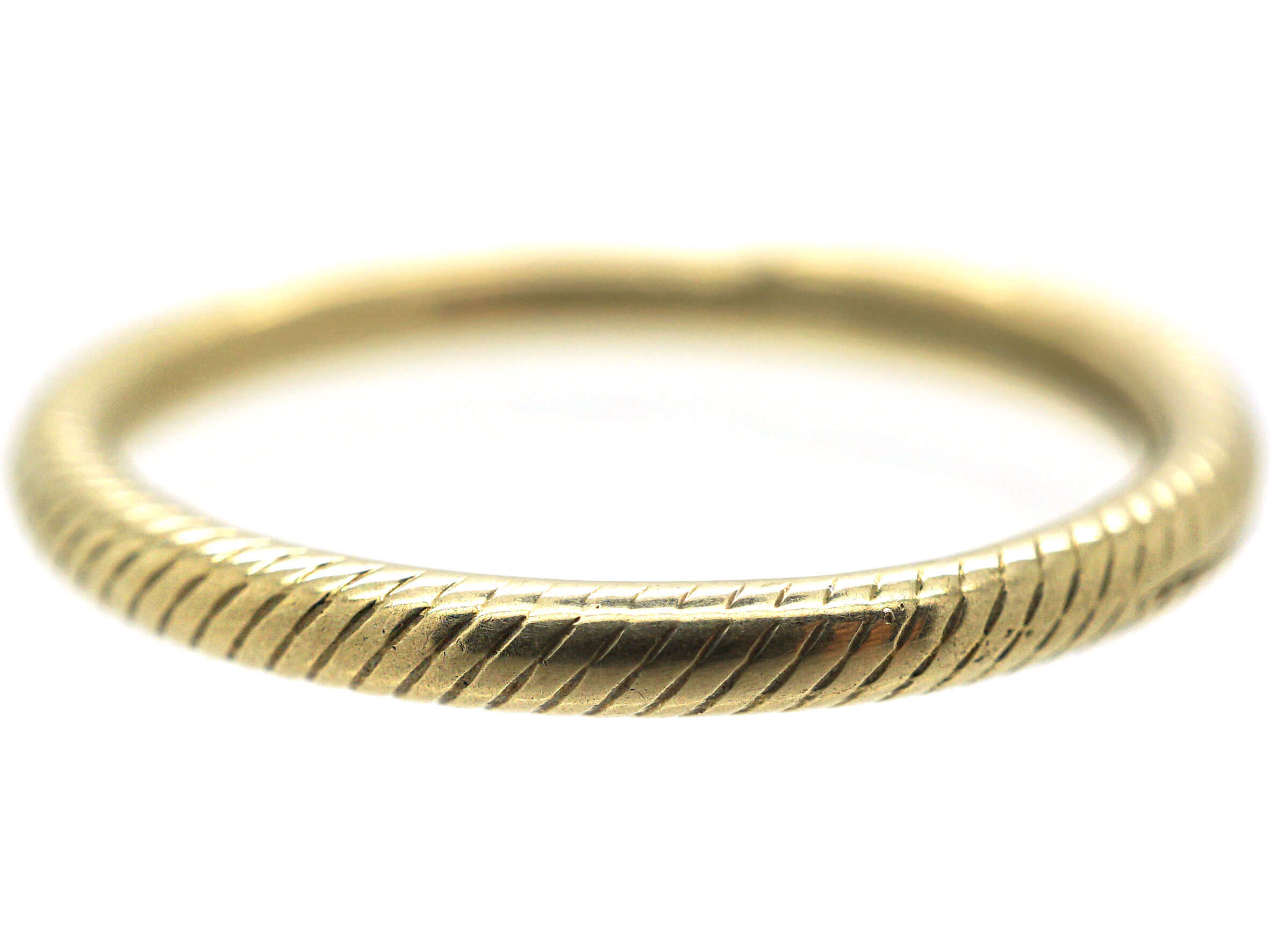 15ct Gold Split Ring Band (920M) The Antique Jewellery Company