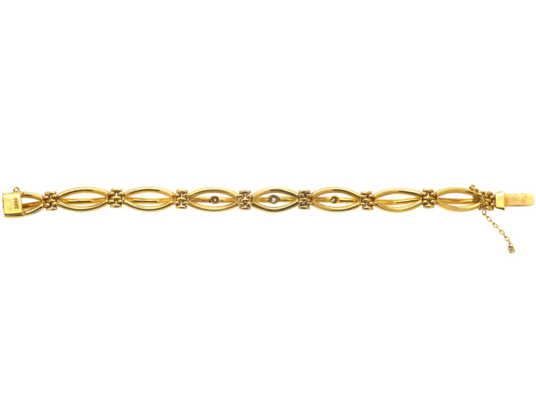 Edwardian 15ct Gold & Diamond Bracelet