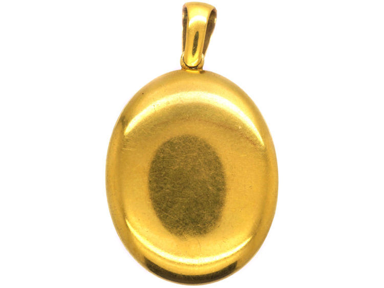 Victorian 18ct Gold Plain Oval Locket