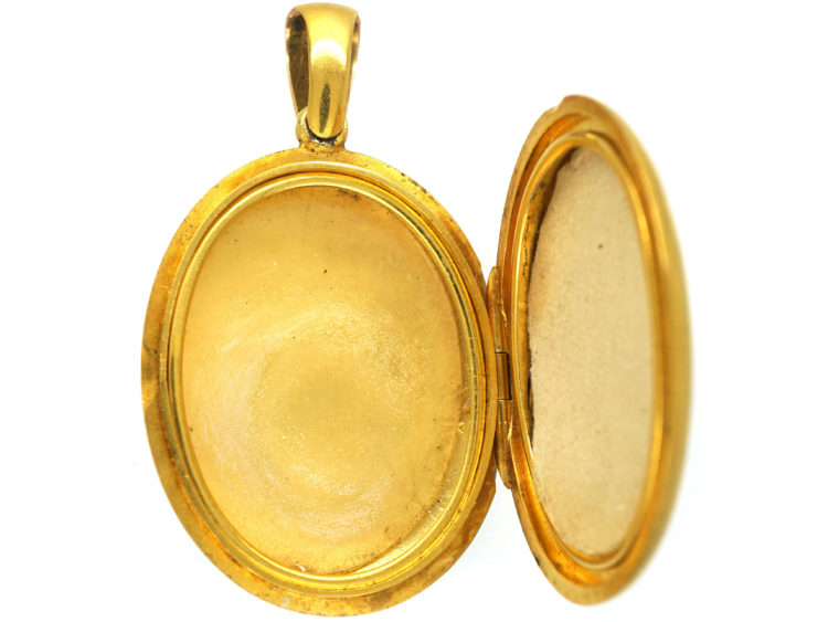 Victorian 18ct Gold Plain Oval Locket