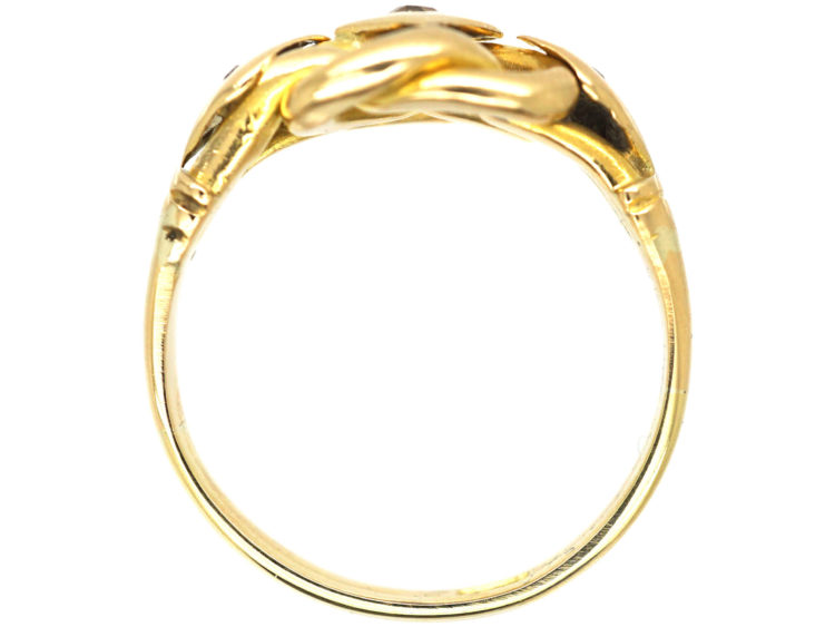 Edwardian 18ct Gold & Diamond Lover's Knot Ring