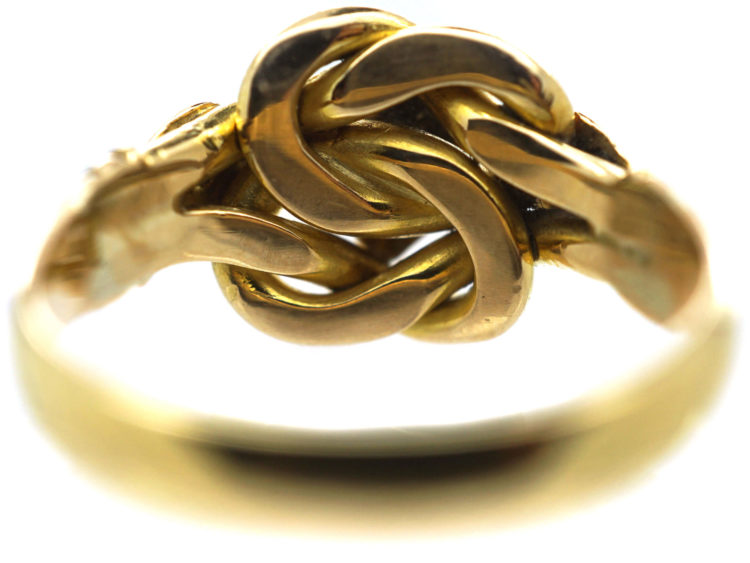 Edwardian 18ct Gold & Diamond Lover's Knot Ring