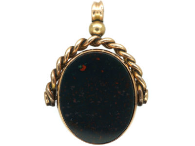 Victorian 9ct Gold Swivel Seal with Bloodstone & Carnelian Base