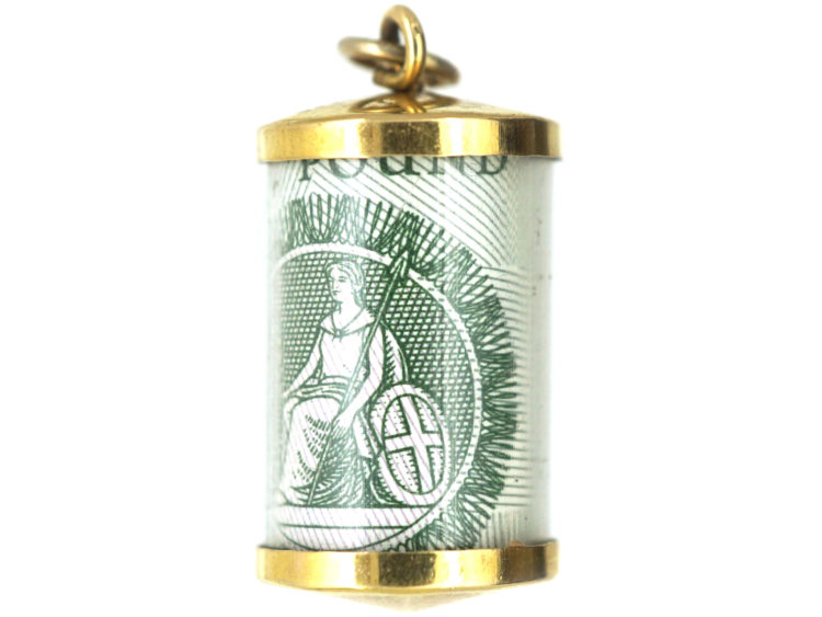 9ct Gold One Pound Note Charm