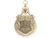 Edwardian 9ct Gold ABC Medallion Pendant