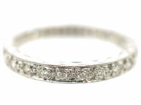 Art Deco 18ct White Gold Diamond Eternity Ring