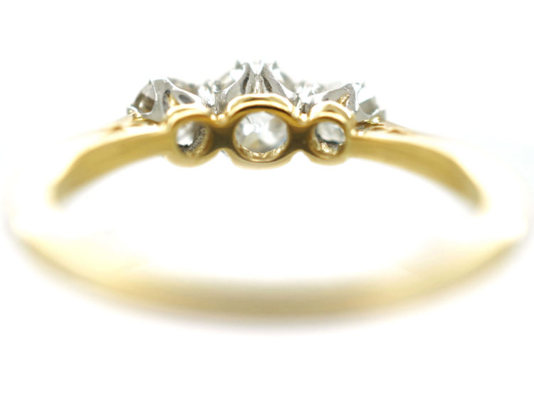 18ct Gold & Platinum Three Stone Diamond Ring
