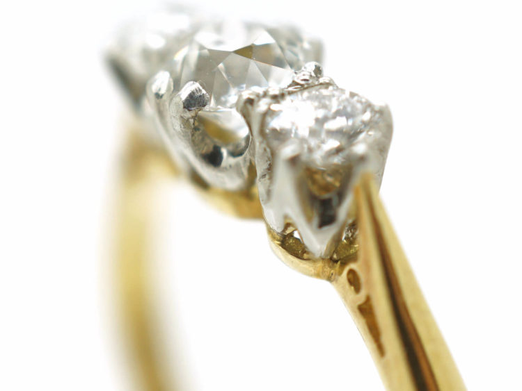 18ct Gold & Platinum Three Stone Diamond Ring