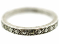Art Deco Silver & Marcasite Eternity Ring