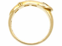 Edwardian 18ct Gold, Sapphire & Diamond Buckle Ring