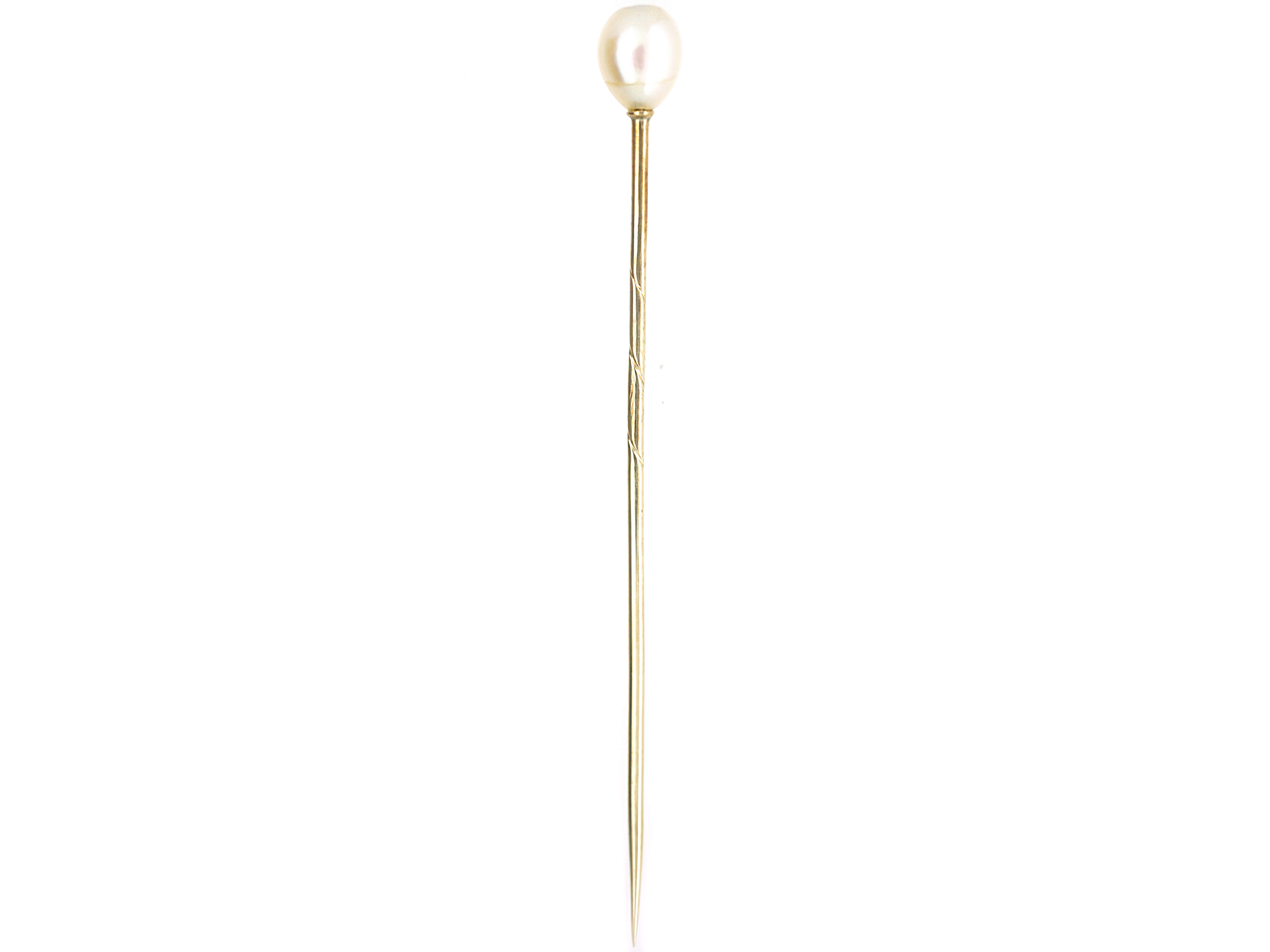 Natural Pearl Tie Pin (216N) | The Antique Jewellery Company