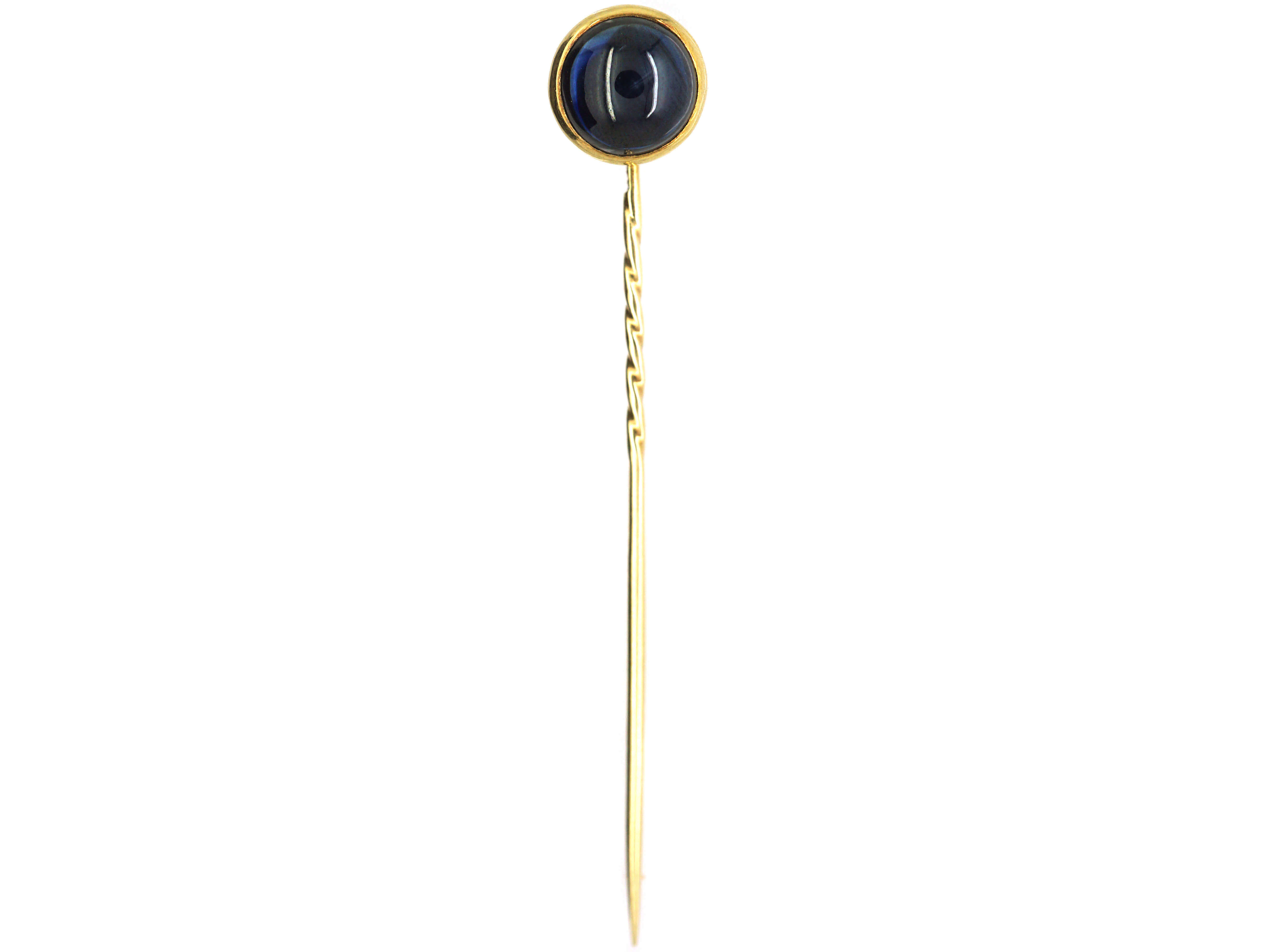 Russian Cabochon Sapphire Tie Pin (350N) | The Antique Jewellery Company