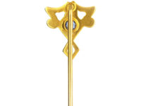 Art Nouveau 14ct Gold & Sapphire Tie Pin