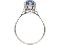Art Deco 18ct White Gold & Ceylon Sapphire Ring