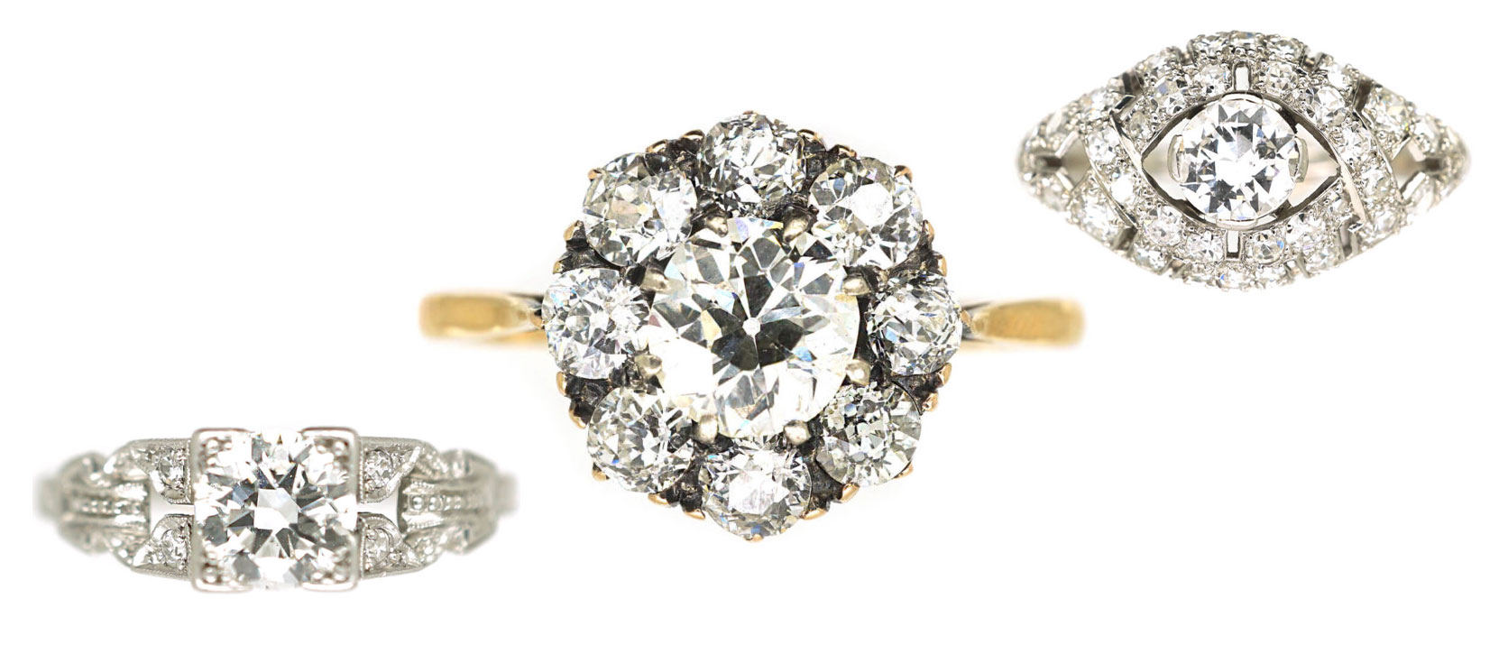 Antique diamond rings