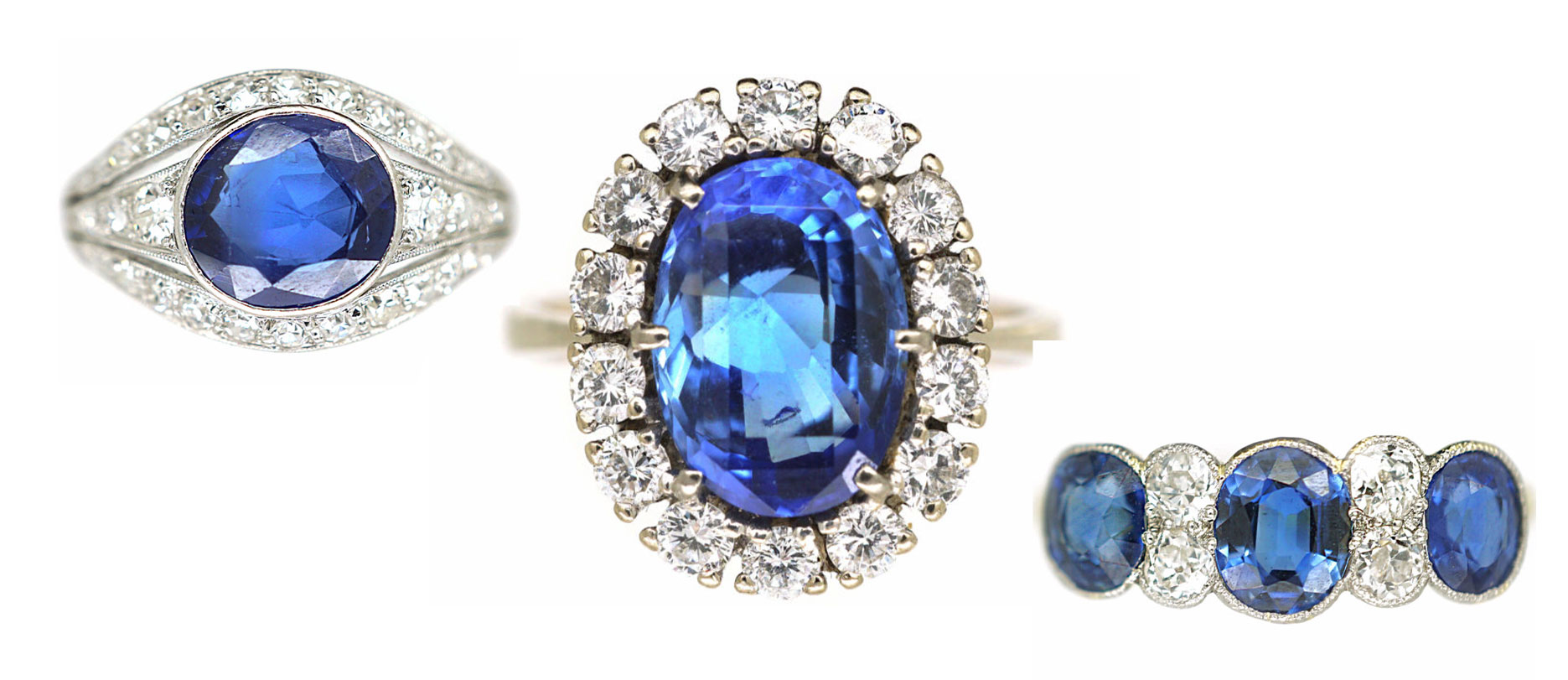 Antique sapphire rings