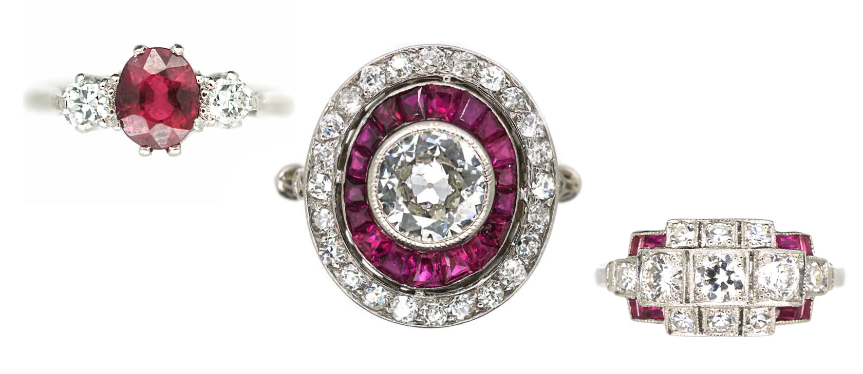 Antique ruby rings
