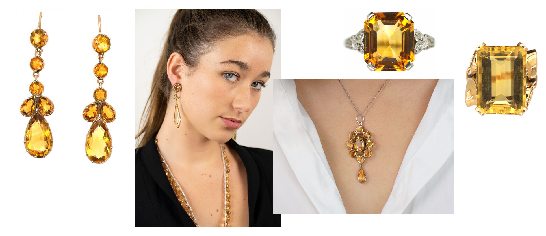 Antique citrine jewellery