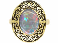 Art Nouveau 18ct Gold & Opal Ring