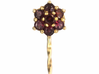 9ct Gold & Garnet Cluster Tie Pin