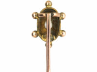 Victorian 9ct Gold Oval Shaped Tie Pin set with a Diamond