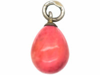 Russian Pink Stone Egg Pendant