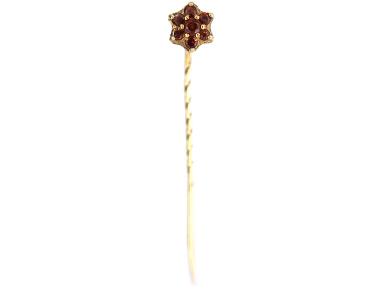 9ct Gold & Garnet Cluster Tie Pin