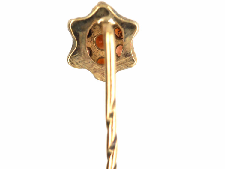 9ct Gold & Garnet Cluster Tie Pin