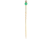Edwardian Emerald & Diamond Tie Pin