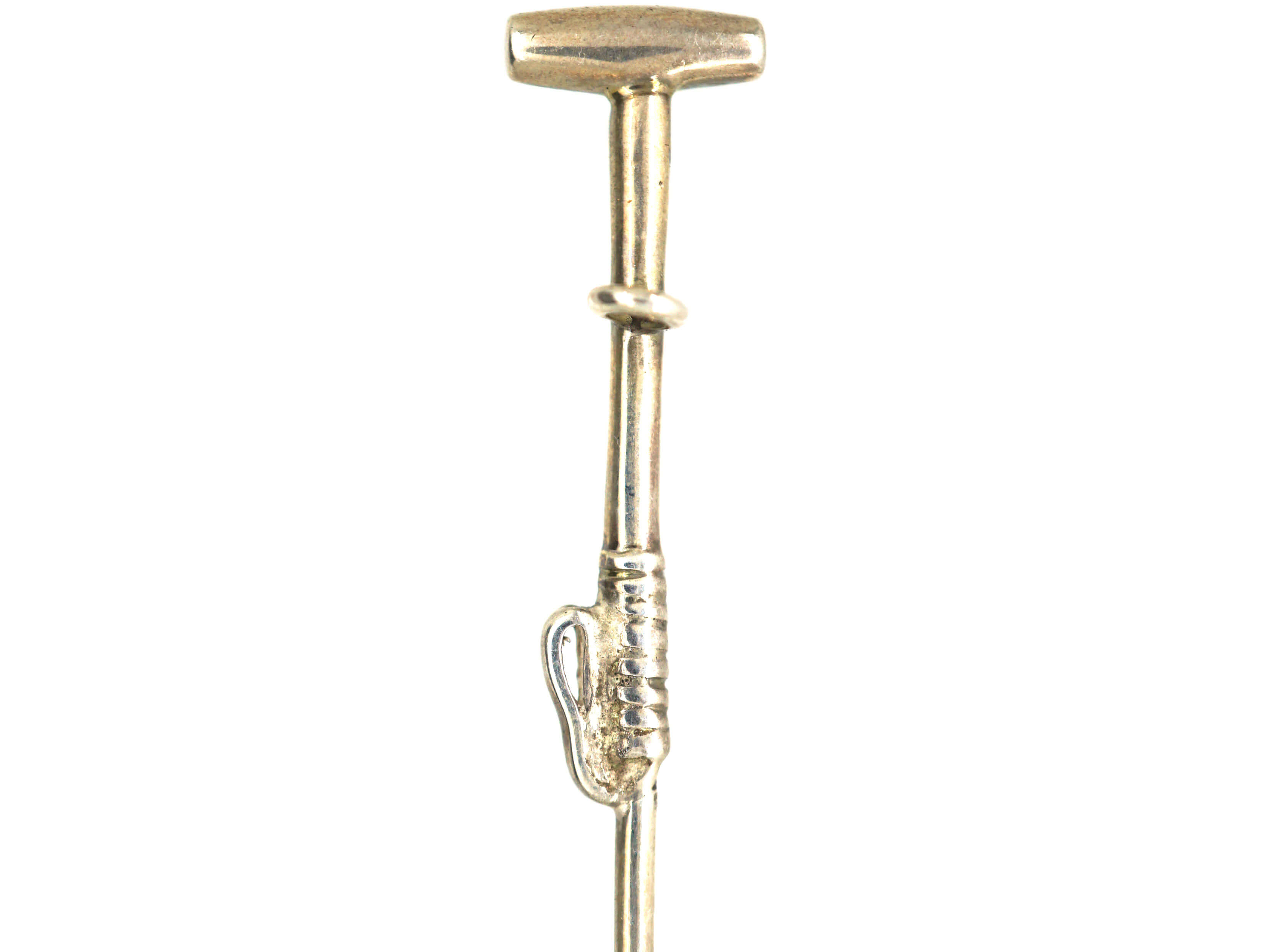 Silver Croquet Mallet Tie Pin (12/G) The Antique Jewellery Company