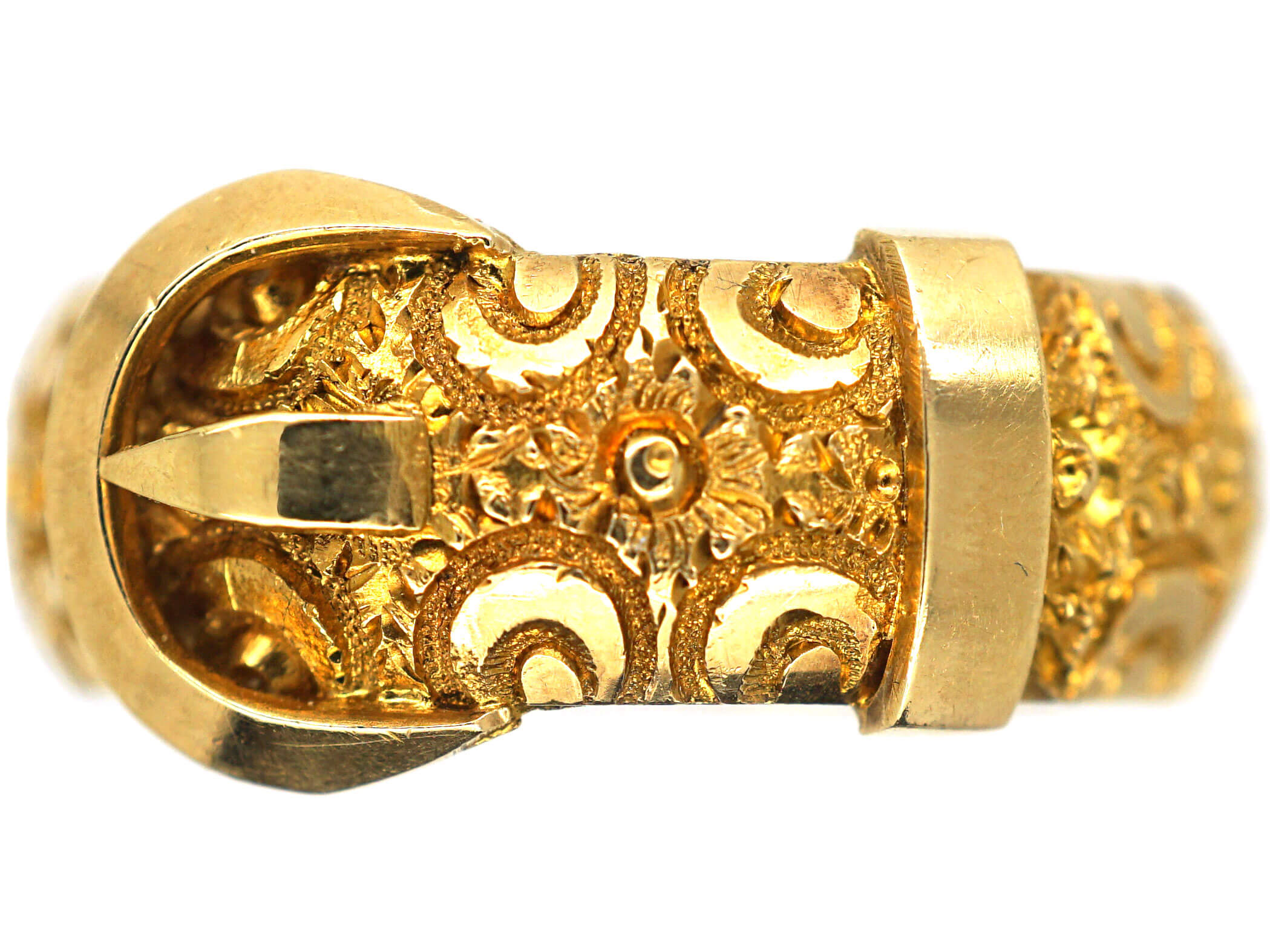 Victorian 18ct Gold Buckle Ring (470N) The Antique Jewellery Company