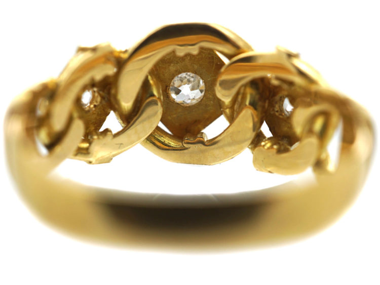 Edwardian 18ct Gold & Diamond Knot Ring