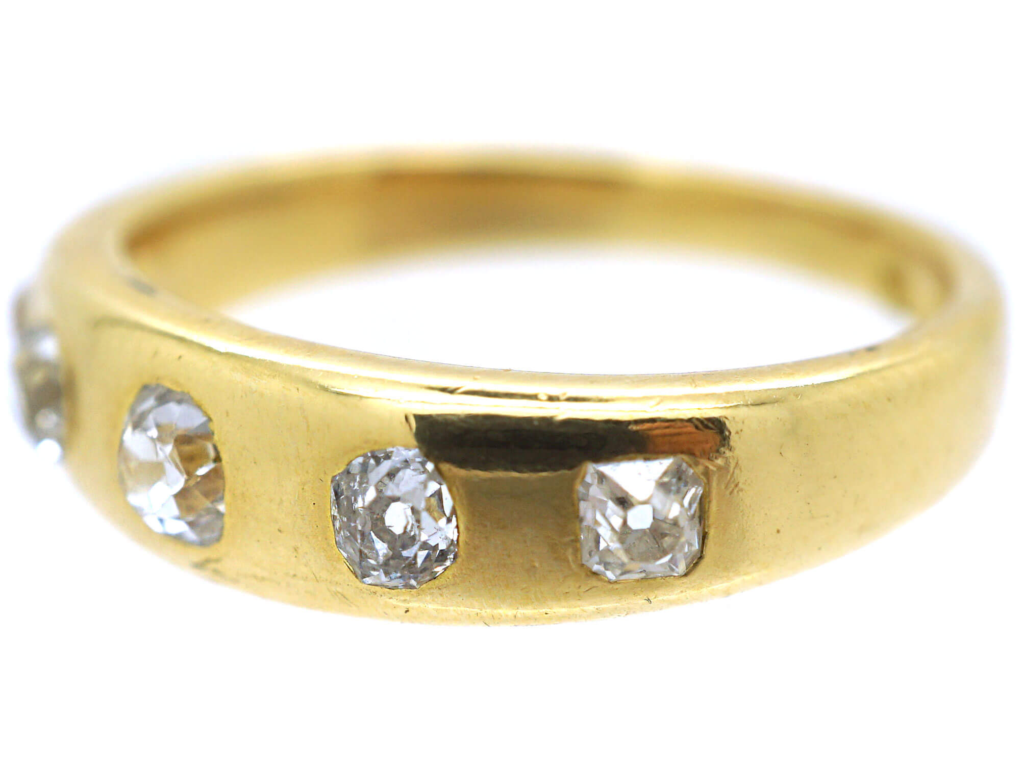 Victorian Five Stone Diamond Rub Over Set Ring (477N) | The Antique ...