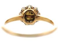 Edwardian 14ct Gold, Natural Pearl & Diamond Cluster Ring