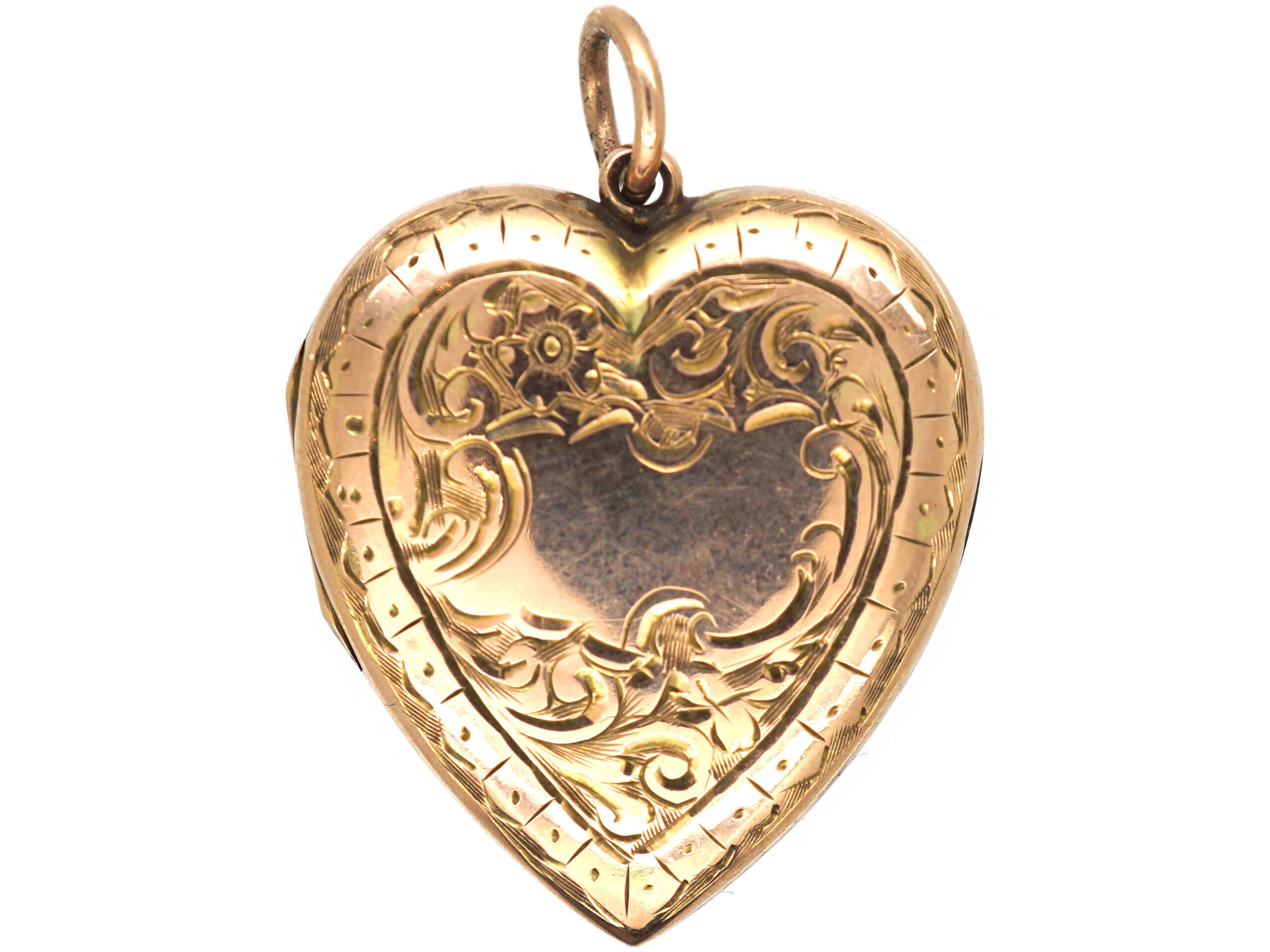 Edwardian 9ct Gold Back & Front Heart Shaped Locket (506N) | The ...