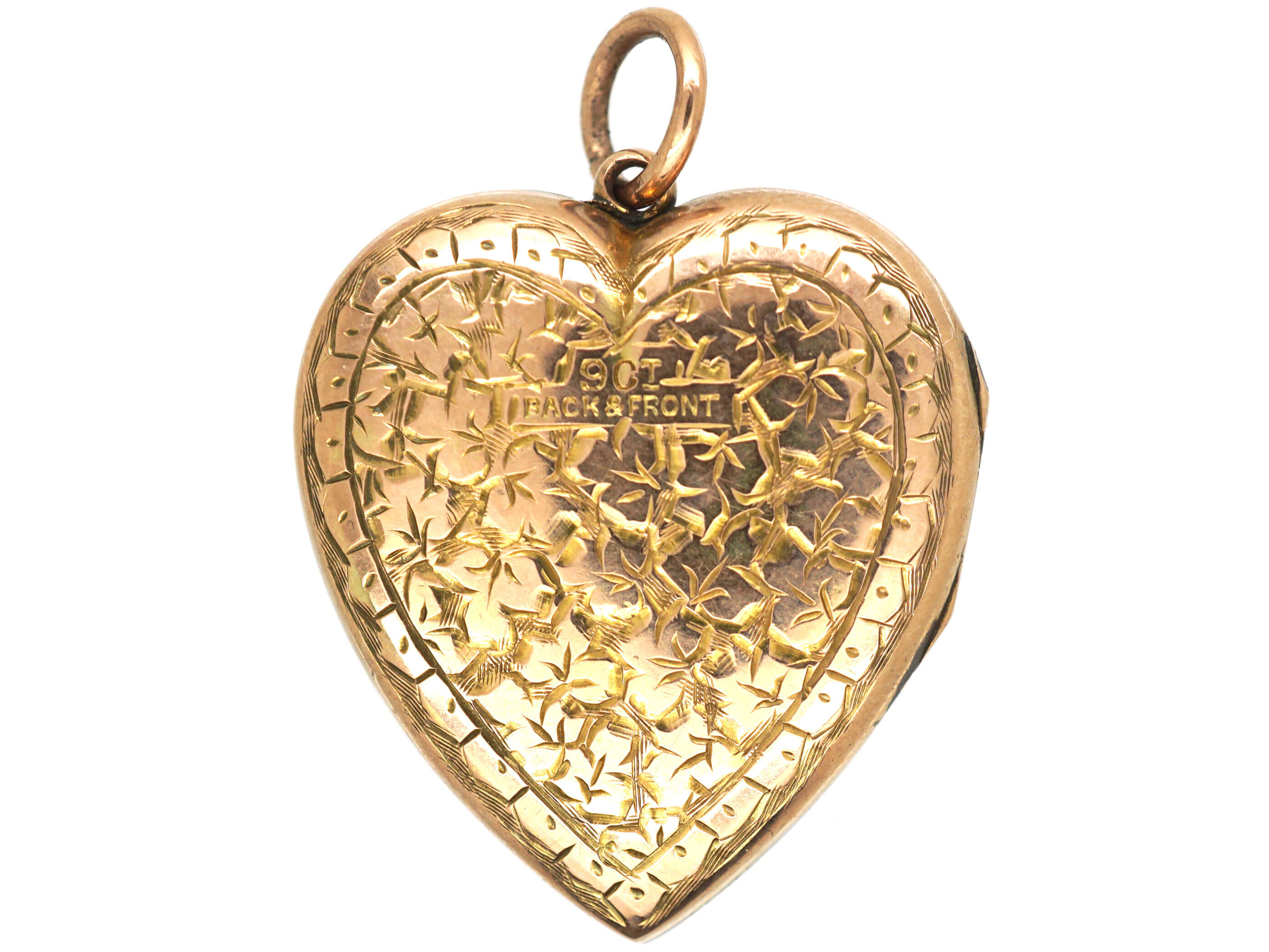 Edwardian 9ct Gold Back & Front Heart Shaped Locket (506N) | The ...