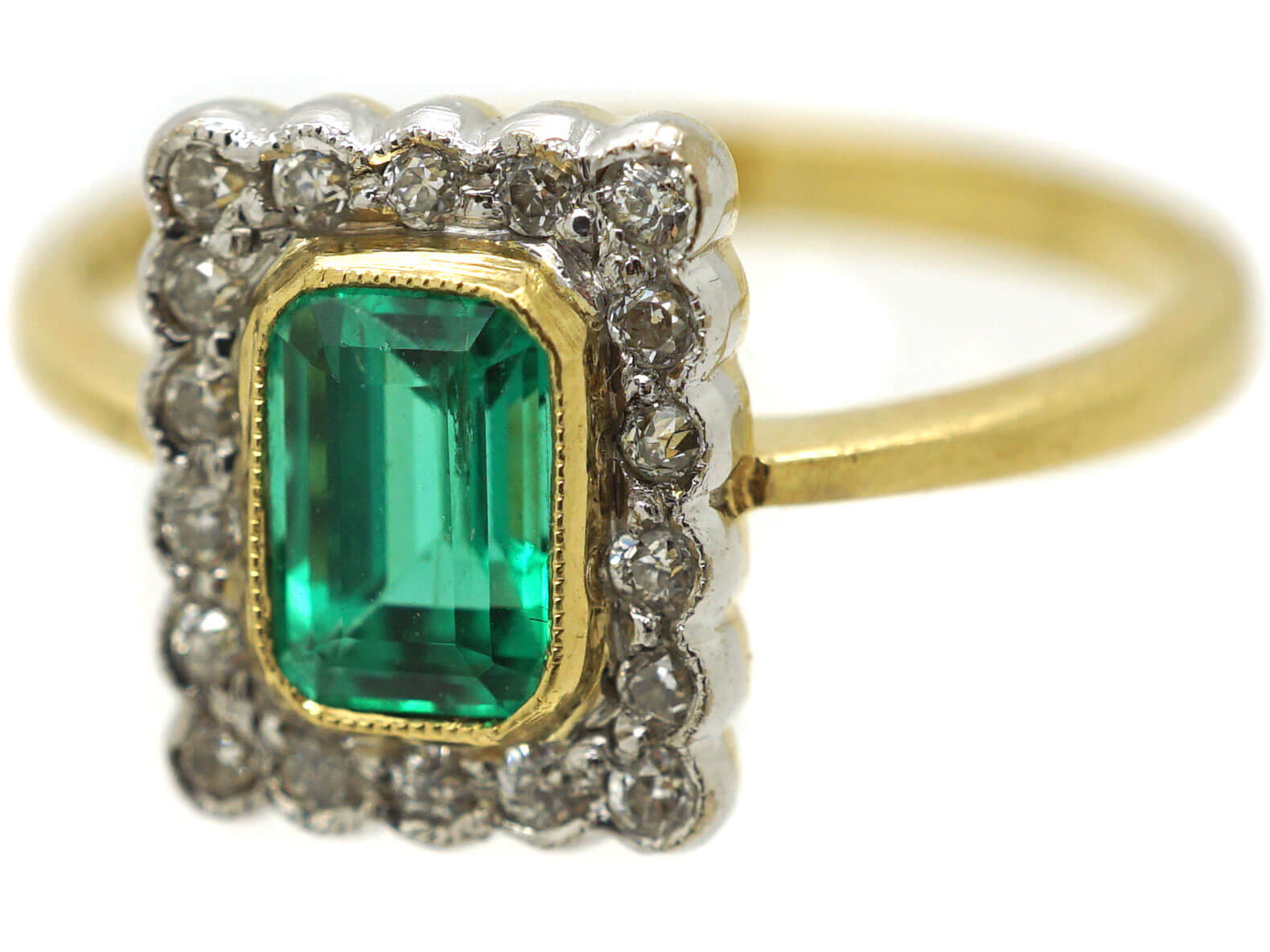 emerald rectangle engagement ring