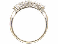 18ct White Gold, Sapphire & Diamond Three Row Ring