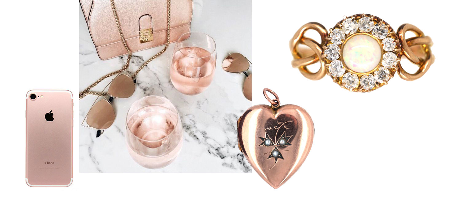 Rose gold is a popular look today